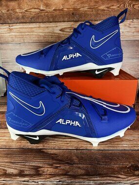 Nike Men's Alpha Menace Pro 3 Mid Football Cleats CT6649-414 Royal Size 13 New